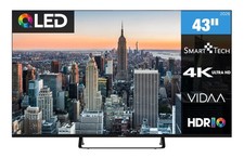 Smart Tech 43QV02V QLED Fernseher 43 Zoll Smart TV VIDAA 4K HDR TV UHD 2026
