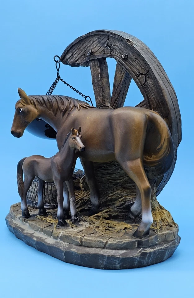 Calentador ligero de té de resina yegua de caballo yegua de potro rústico occidental cabaña ecuestre Foto 4 de 4