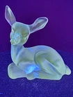 Vintage Fenton Frosted Manganese glass Doe a Deer Figurine