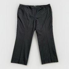 Talbots Windsor Wool Dress Pants 22W Black Italian Flannel Trousers Lined $129