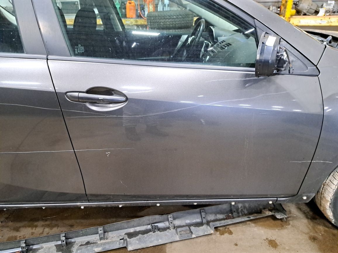 2010 Mazda 3 Right Passenger Side Front Door Assembly Color: Gray