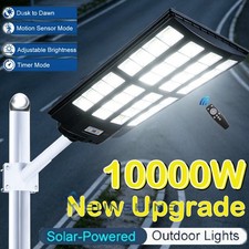 10000W Solar Street Lights Commercial Outdoor Dusk To Dawn Light for Parking Lot