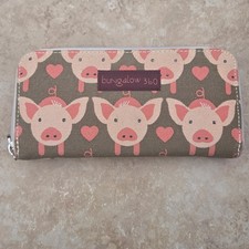 BUNGALO 360 Large Zip Around Pig Wallet