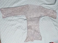 Steel Ring Chainmail Shirt w/ Red And White Knight Templar Tabard