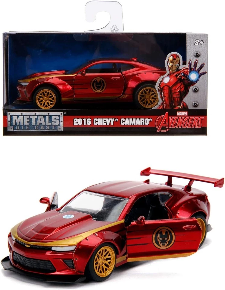 Auto Chevrolet Camaro 2016 Iron Man Con Porte Apribili in Metallo 1:32 Jada - Immagine 2 di 4