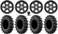 ITP SS212 14" Wheels Black 28" MotoSlayer Tires Textron Wildcat XX