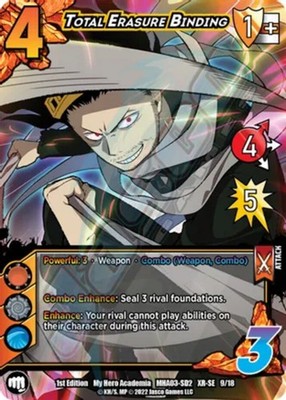 1X-Total Erasure Binding (XR) - 1st Edition-MHA03F-Heroes Clash - First Edition-