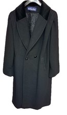Women’s Herman Kay 80% Wool Single Button Coat- Lined-Black-Size 8- USA Made