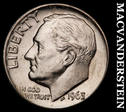 1963-D Silver Roosevelt Dime-Choice Gem BU Lustrous No Reserve #i3068