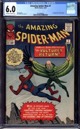 AMAZING SPIDER-MAN #7 CGC 6.0 OW/WH PAGES // 2ND APPEARANCE VULTURE 1963