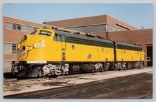 Postcard Chicago & Northwestern 421 & 419 Train Locomotives