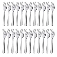 Stainless Steel Dinner Forks Silverware - 24 Pieces (7.1 Inch) Silver Dinner ...
