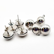 Small Round Gold Plated Stud Earrings 50 sets  Minimalist Everyday Studs