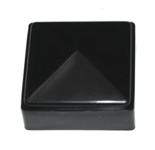 JSP MANUFACTURING New Plastic Black 2x2 Fence Post Caps for Metal, Plastic,Vinyl