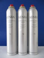 Kenra 13 Perfect Medium Spray Hairspray 10 oz (dents) Lot of 3 cans