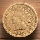 1864 Copper Nickel C/N Indian Head Cent Penny ~ G/VG VERY GOOD US Type Coin 1200