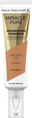 Max Factor Miracle Pure Skin-Improving Foundation LSF 30 30 ml 82 Deep Bronze