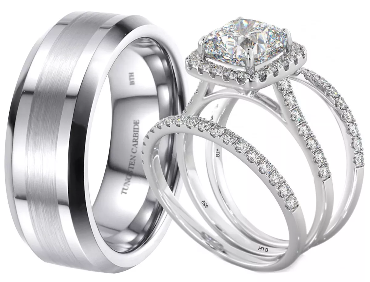 Sterling silver wedding rings for her outlet