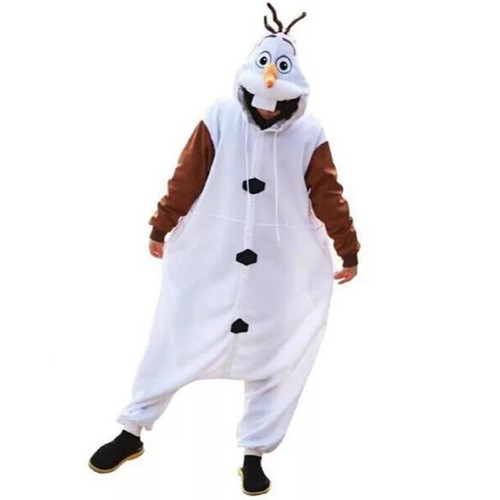 Adult Kids Frozen Olaf Snowman Kigurumi Animal Onesie Pajamas Costume Sleepwear - Picture 13 of 16