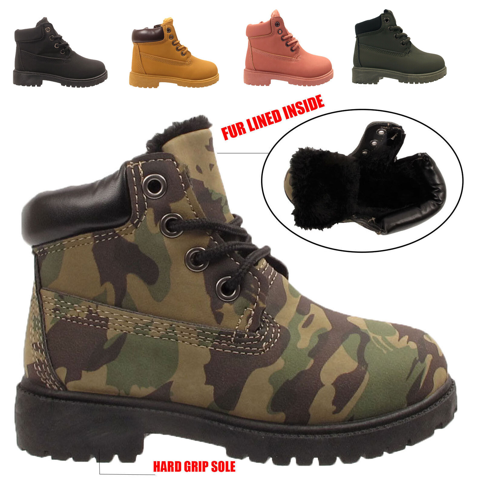 kid army boots