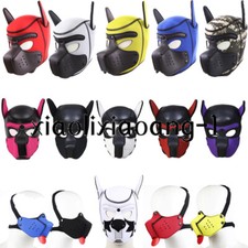 Binding Pet Mask Puppy Play Dog Hood Mask Detachable Mouth Gags Slaver Pup Mask
