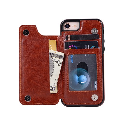 Stoßfest Wallet Kartenhalter Handyhülle für iPhone 6 6S 7 8 X XS 11 12 13 14 Pro - Picture 12 of 19