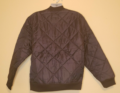 UltraClub Men's Navy Long Sleeve Quilted Puff Lightweight Workwear Jacket Large - Picture 5 of 12