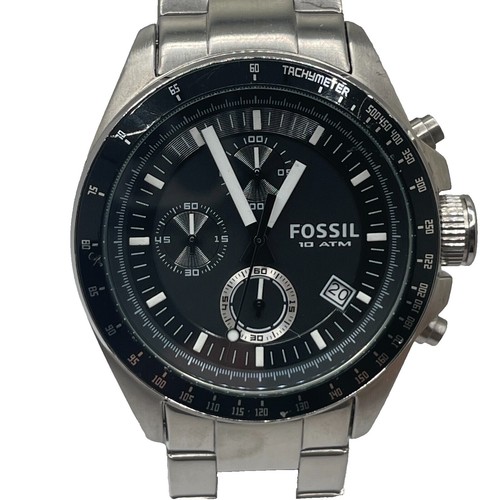 FOSSIL CH2601 DECKER ブラックステンレススチールウォッチ DECKER クロノグラフ ブラックステンレススチールウォッチ - CH2601IE