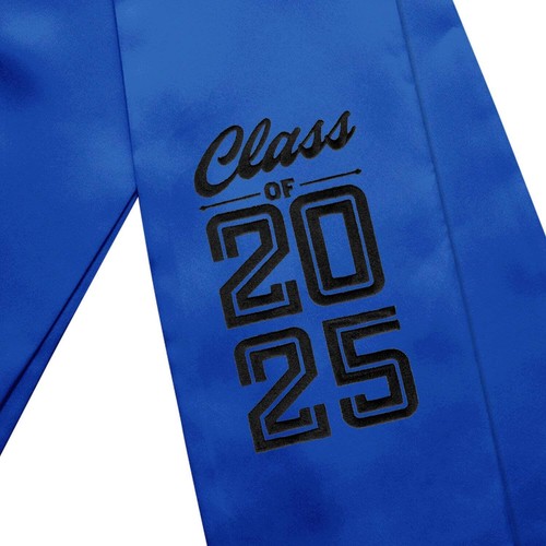 Endea Graduation Royal Blue Class of 2025 Graduation Stole/Sash - Picture 2 of 7
