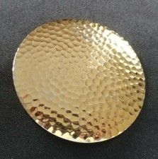 CIRCULAR GOLD COLOR CIRCLE GOLF BALL DIMPLED CLASP LOOP BUCKLE