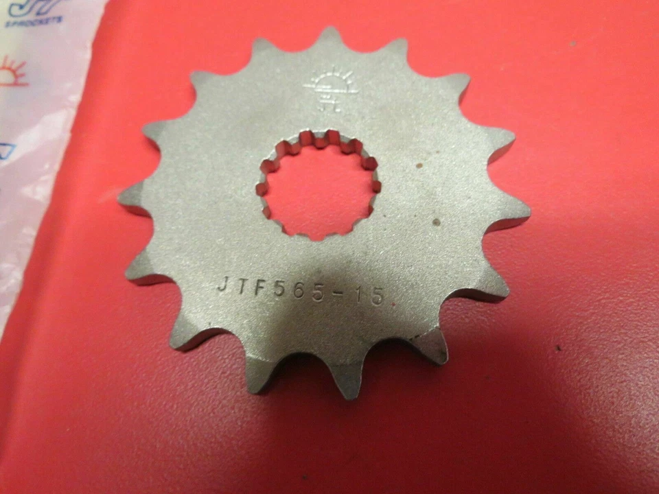 Piñón delantero de acero Yamaha WR400F YZ250 Kawasaki KX250 15 dientes Foto 2 de 3