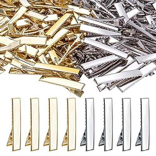 200pcs 32 mm Metal Alligator Hair Clips Non-slip Hair Barrette Duck Bill - Picture 1 of 2