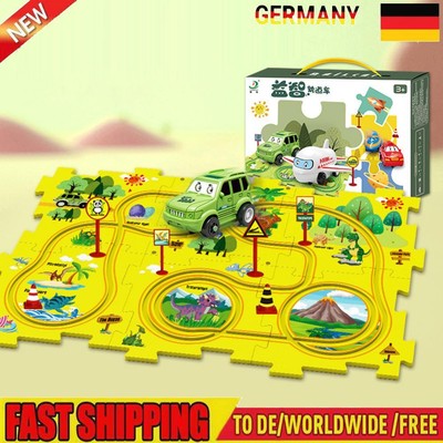 Electric Mini Car Toys Railcar Puzzle Hand Eye Coordination for Kids Children