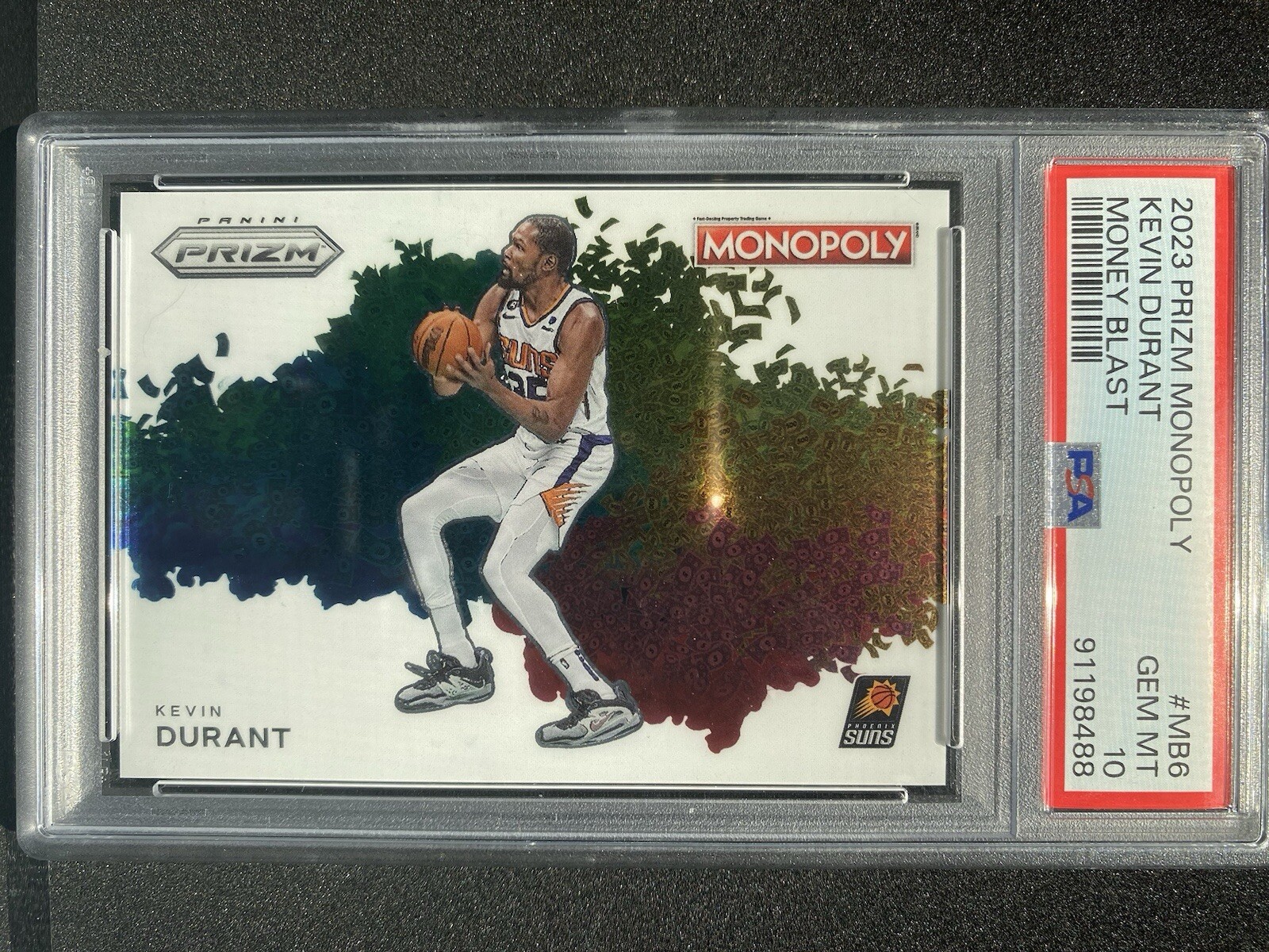 Kevin Durant 2023 Panini Prizm Monopoly Money Blast PSA 10