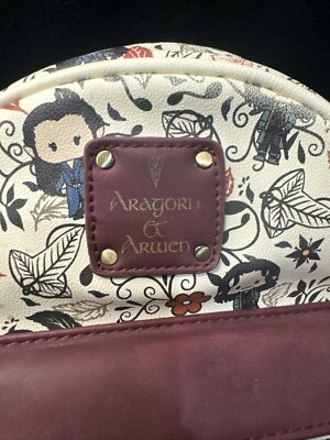 Lord Of The Rings Mini Backpack Aragorn & Arwen Characters Bag NWT Bioworld Lord Of The Rings Aragorn And Arwen Chibi Mini  main image 2