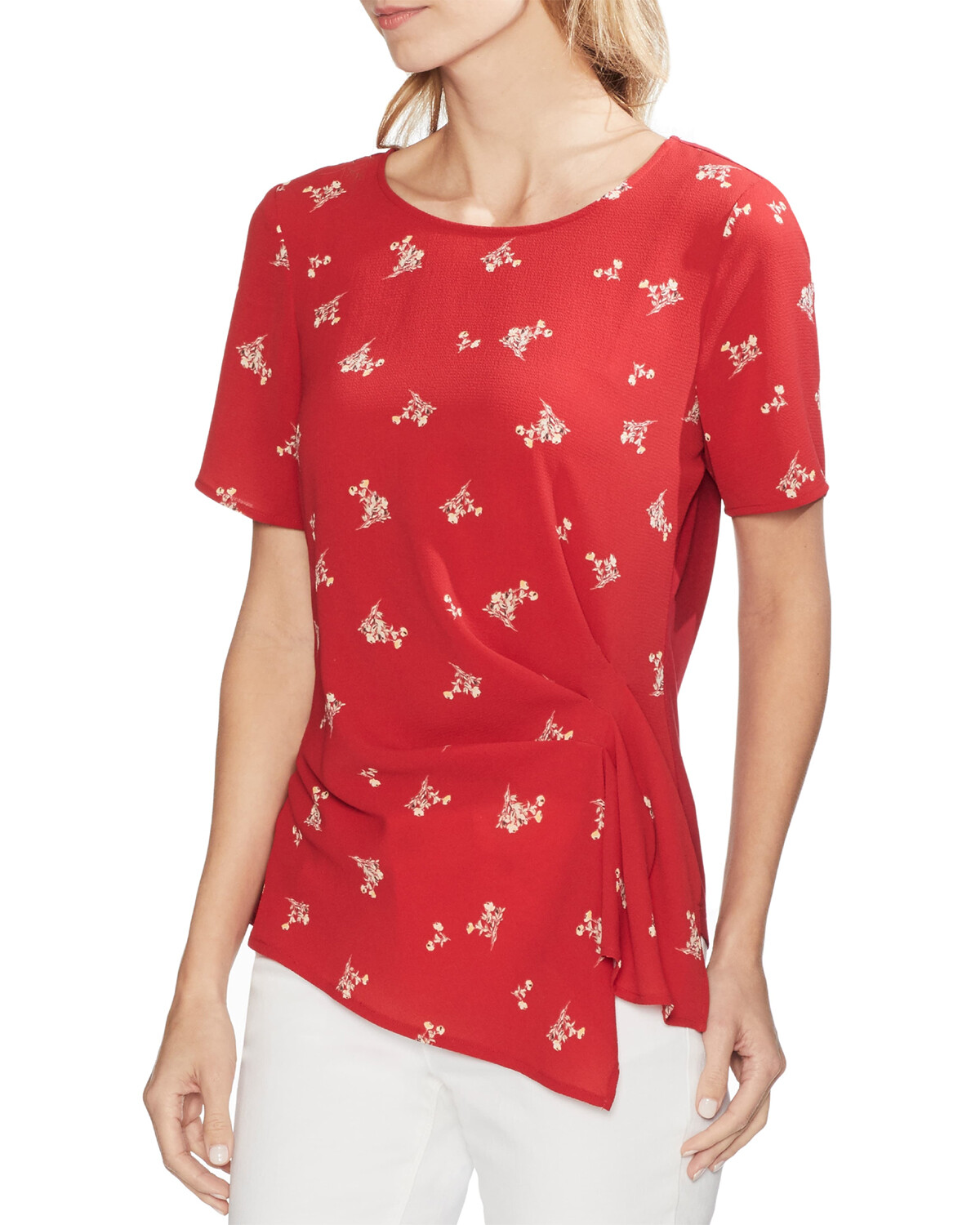 Женская асимметричная блузка XXS Coral Sunset в стиле Desert Bouquet от Vince Camuto?