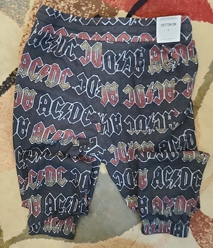 NWT Cotton:On AC/DC Black Blow Up Your Video Lounge Pants Small Sm S - Picture 4 of 6
