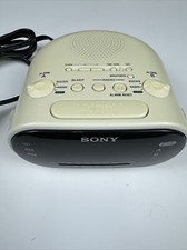 Sony Dream Machine AM/FM Dual Alarm White Clock Radio ICF-C318 TESTED Works Used