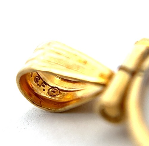 Vintage 1/20 12k Yellow Gold Filled Nugget Shaker Pendant Charm 1.2g - Picture 7 of 8