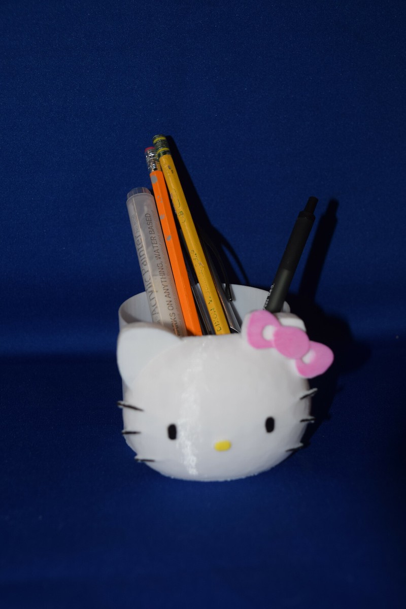 HELLO KITTY inspired Pen Pencil Holder Figure 3D Printed USA
