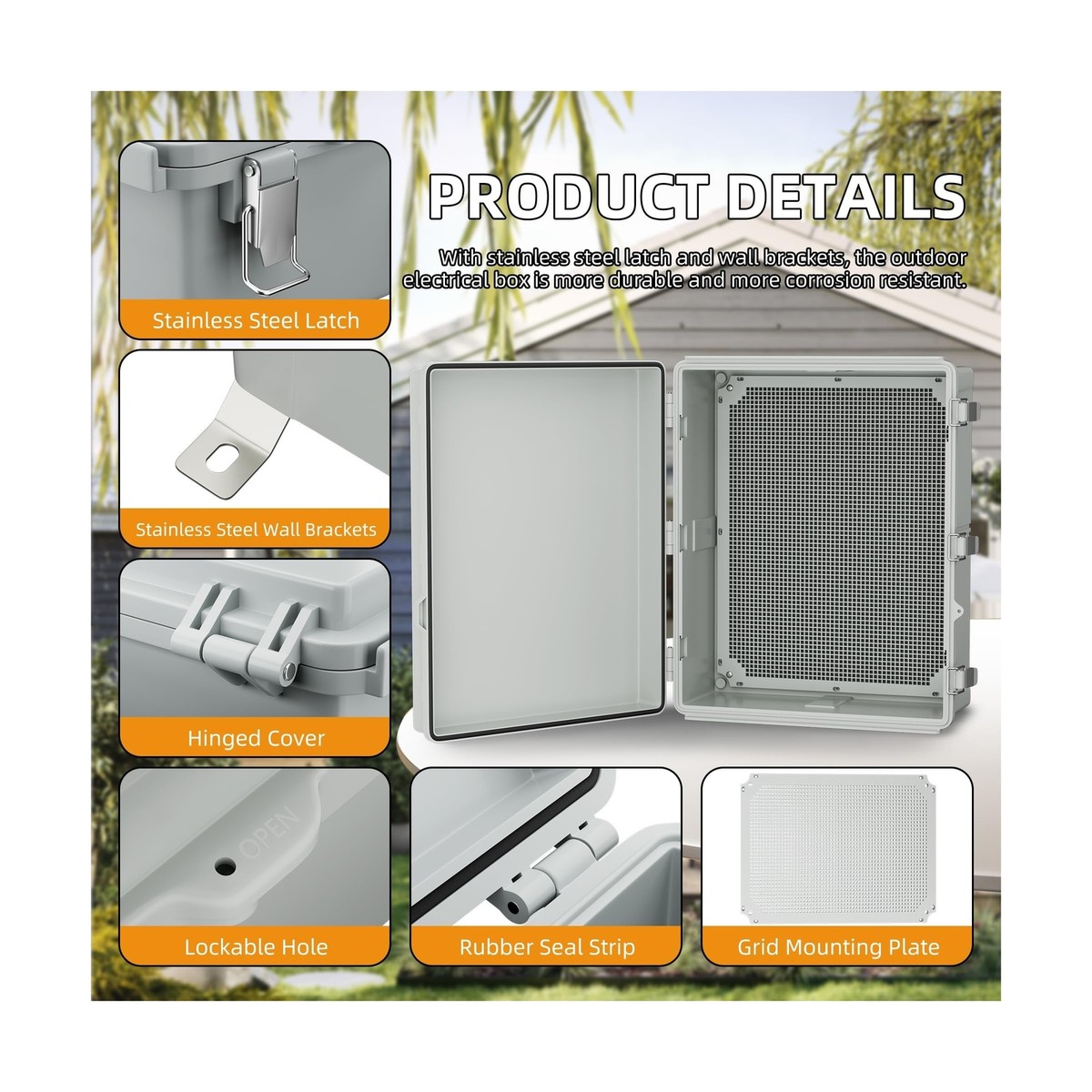 Joinfworld Outdoor Cable Box Enclosure 19.7x15.7x7.9 Antigua And Barbuda