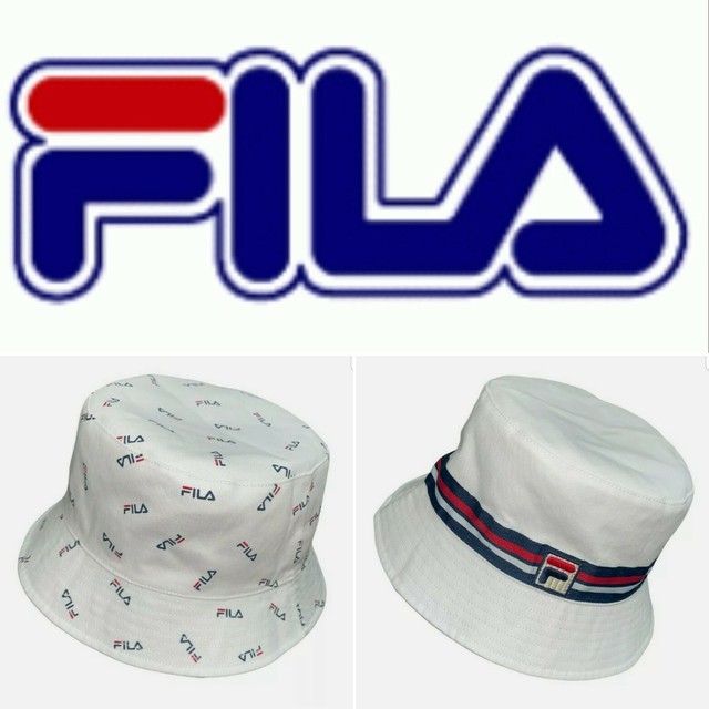 FILA Unisex Reversible Bucket Hat White 
