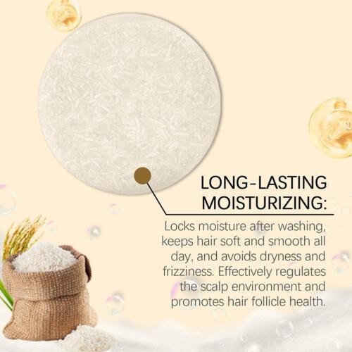 Rice Water Shampoo Bar Soap for Hair&Strengthening,Anti Hair Loss Hair Reg C8M7 - Picture 8 of 16