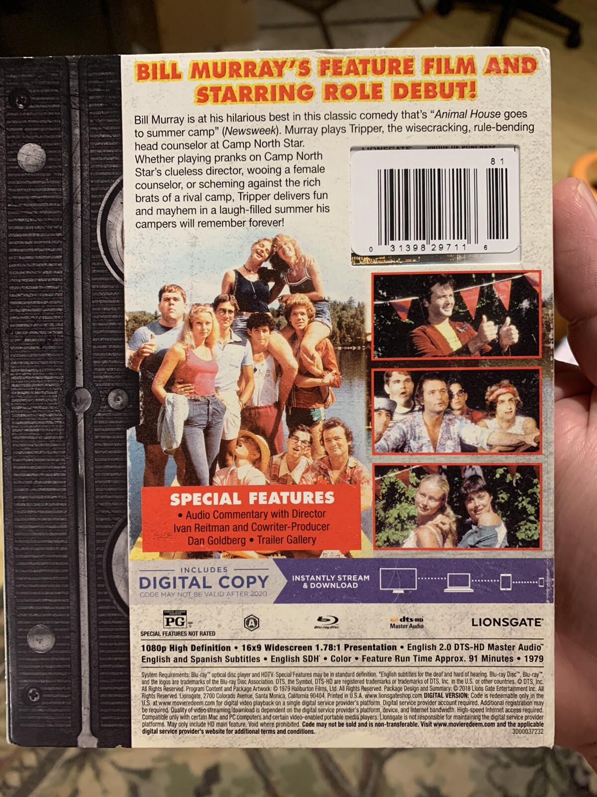 MEATBALLS BLU RAY WALMART EXCLUSIVE + RARE OOP RETRO VHS SLIPCOVER No