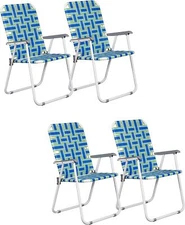 4X Aluminum High Seat Camping Chair for Outdoor Garden Park Backyard Heavy Duty