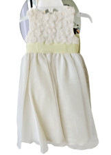 EDEN PRINCESS IVORY YELLOW SHACH SZ 4 FORMAL EASTER FLOWER GIRL DRESS GOWN