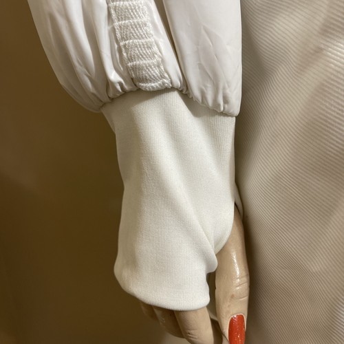 Women’s White Polyester Casual Winter Lined Hooded Pocket Size S Button-up Coat - Picture 9 of 22