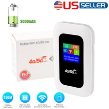 Portable 4G 5G LTE Wireless WiFi Router Mobile Broadband MIFI LCD Hotspot