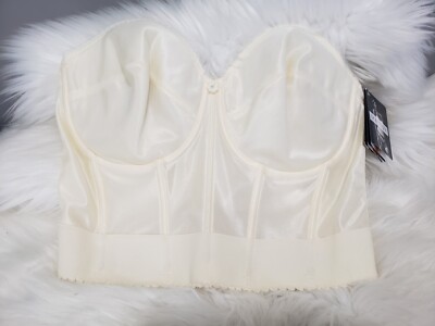 NEW 38D Dominique Women Ivory Noemi Low Back Strapless Bustier Lingerie 