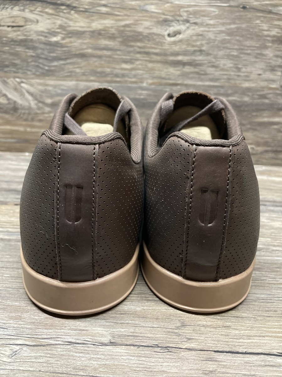 NOBULL LEATHER TRAINER SHOES Brown Perforated Size 13.5 EUC  display picture 1